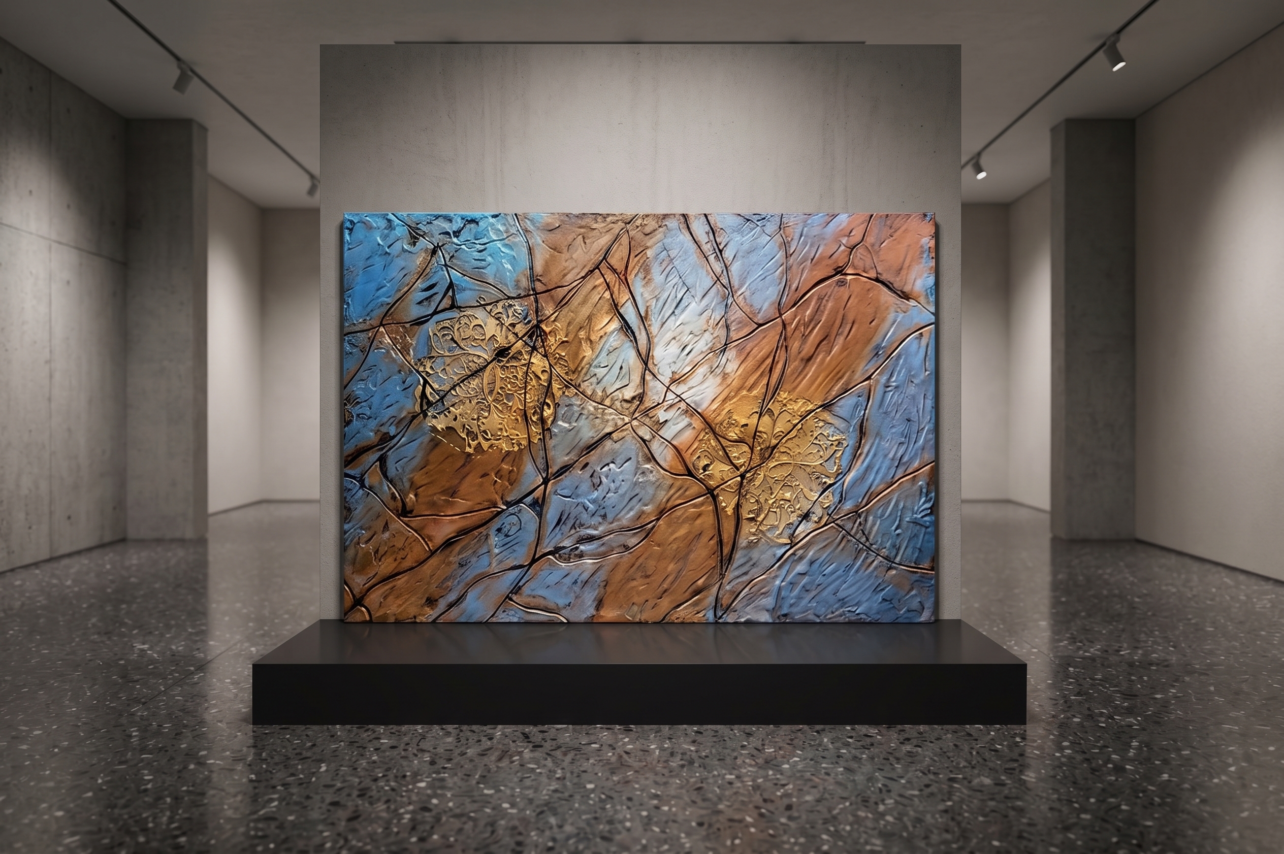 Unikat Wandpaneel 'Metamorphose' – Relief-Kunstwerk im Vintage-Stil